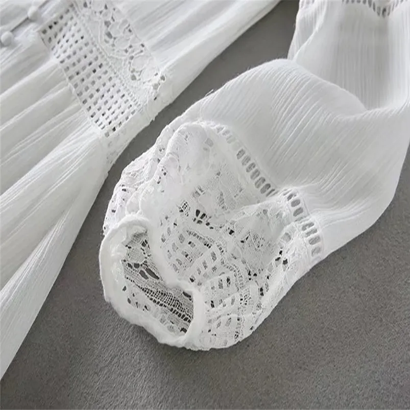 Dress Women Lace Panel Embroidery Sexy V-neck Cropped Sleeve Openwork Dress Slim Soft Touch Dresses Summer 2019 New Arrival F25 (11)