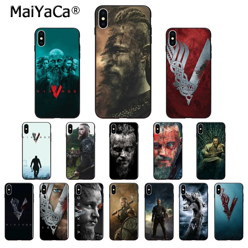 

MaiYaCa TV show vikings TPU Soft Phone Accessories Phone Case for iPhone 8 7 6 6S Plus 5 5S SE XR X XS MAX Coque Shell