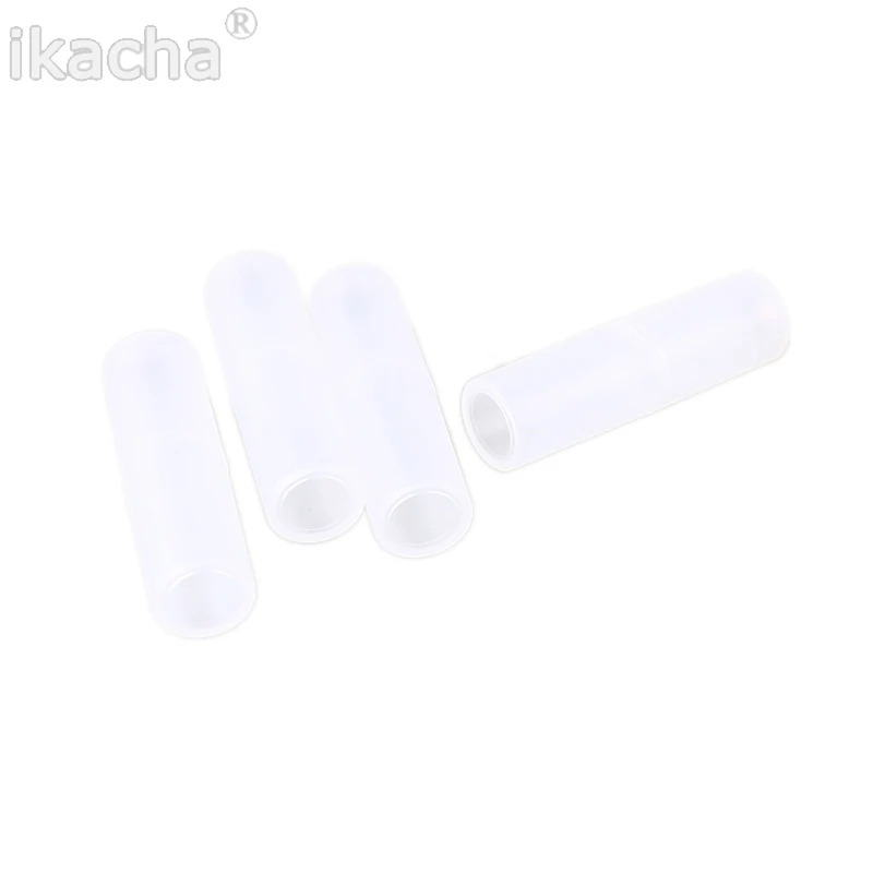  Hot Sale 4PCS AAA to AA Size Cell Battery Converter Adapter Adaptor Batteries Holder Plastic Case Switcher (1)