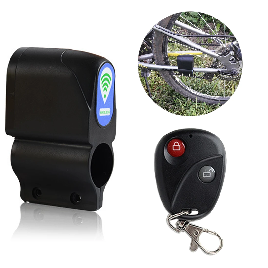 

New Bicycle Remote Alarm Burglar Alarm Lock Mountain Bike Alarm Lock with Remote Vibration sensor system Easy to operate