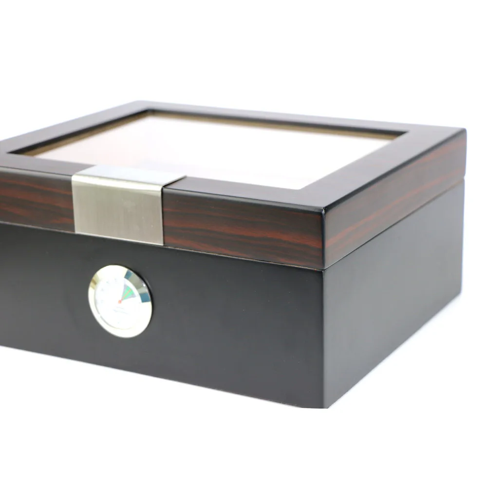 Classic Wooden Cigar Humidor box with Glass Top Custom Table Handmade