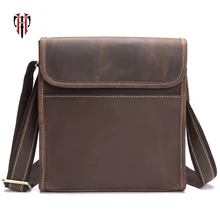 TIANHOO crazy horse коровья кожа мужские сумки с клапаном на плечо винтажная Повседневная стильная сумка для мужчин