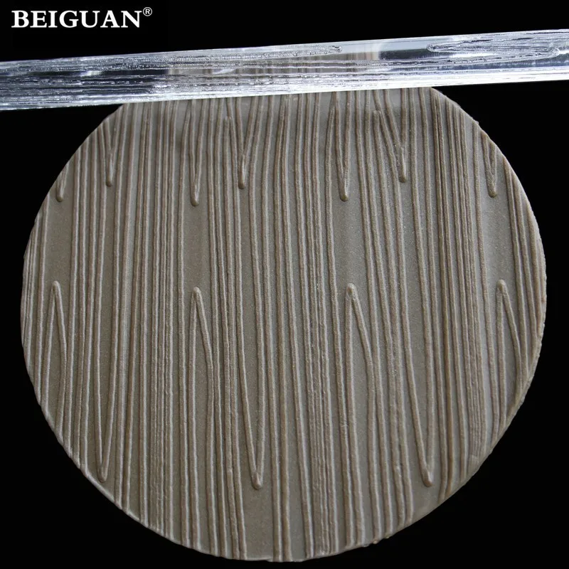 Acrylic Rolling Pin Wave wood Style Embossing Fondant Roller Pin DIY