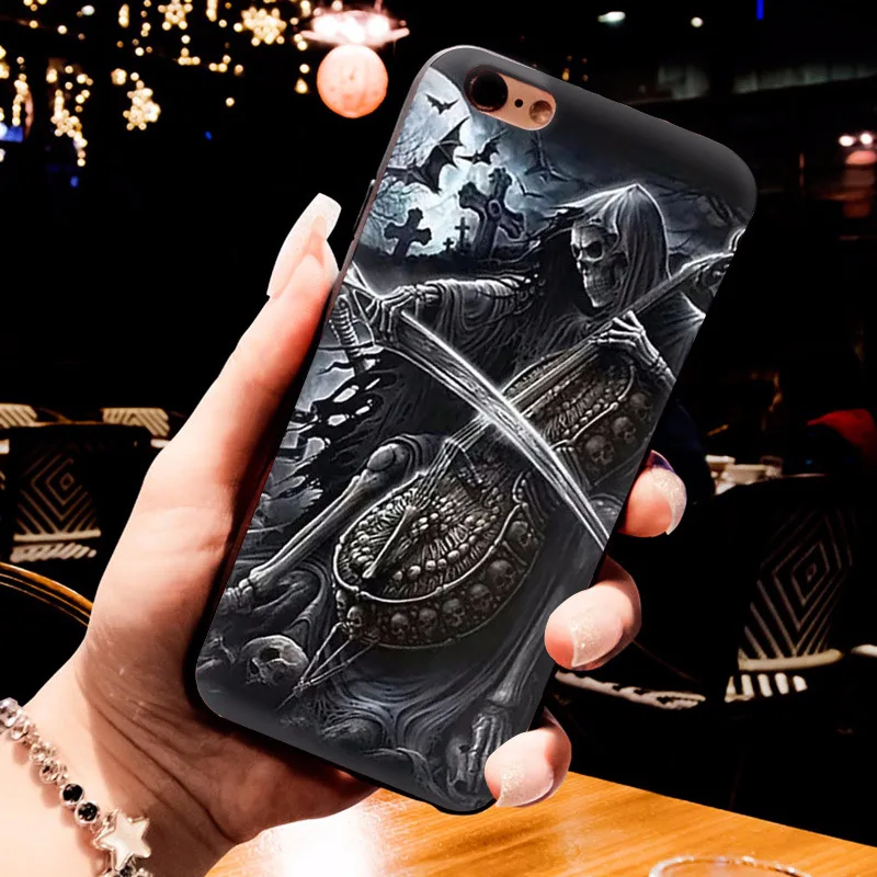 Skull Skeleton Hybrid Phone Case For iPhone