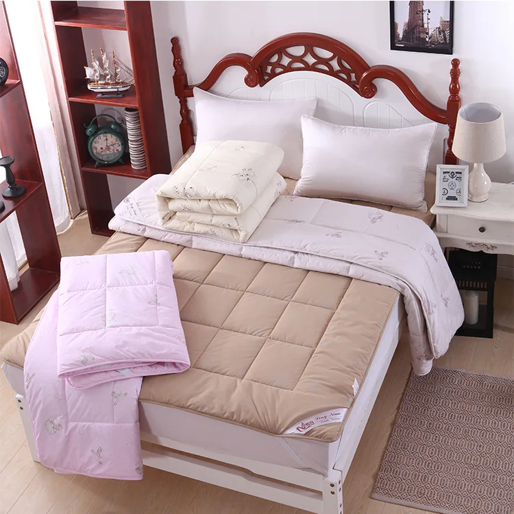 Шерсть заполнена(3 кг) мягкий напечатанный матрас защитная подушка для кровати матрацы