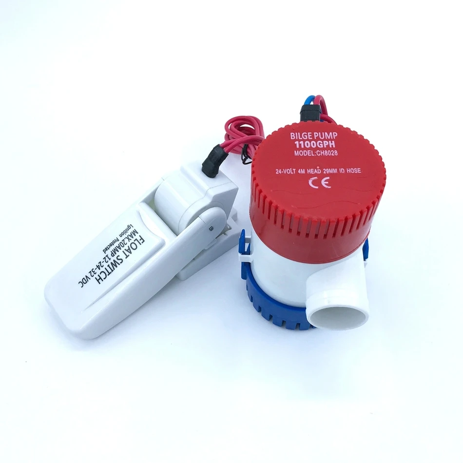 빌지 잠수정 워터 펌프 12V 24V 1100GPH 스위치 보트 모터 주택 하우스 보트 Aquario 필터 액세서리 수족관