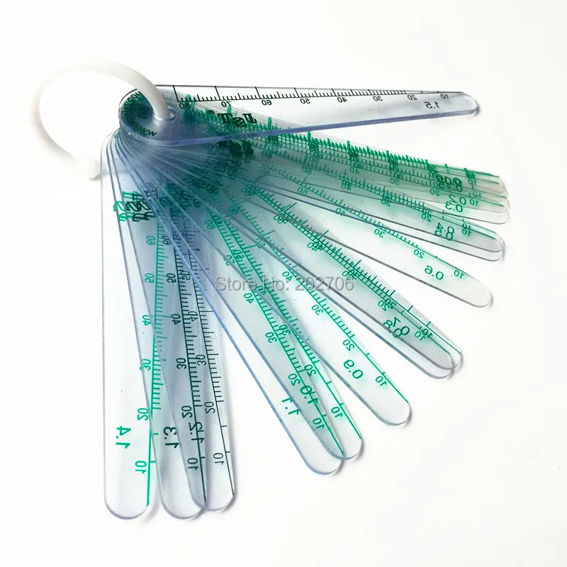 JST 자동차 산업 두께 테스터 게이지, 플라스틱 플러그 필러 게이지, 갭 필러 측정 도구, PVC 시트 포함