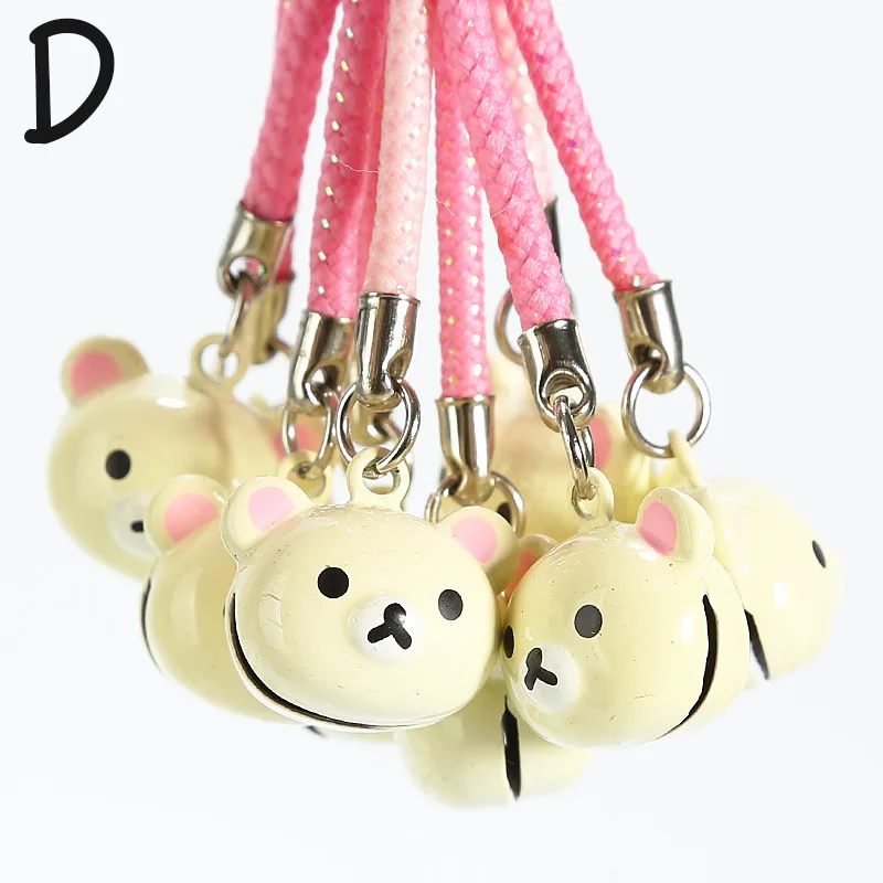 30 шт. kawaii mini rilakkuma bell Шарм телефон кулон аксессуары гаджет декоративная сумочка брелоки Ремешки