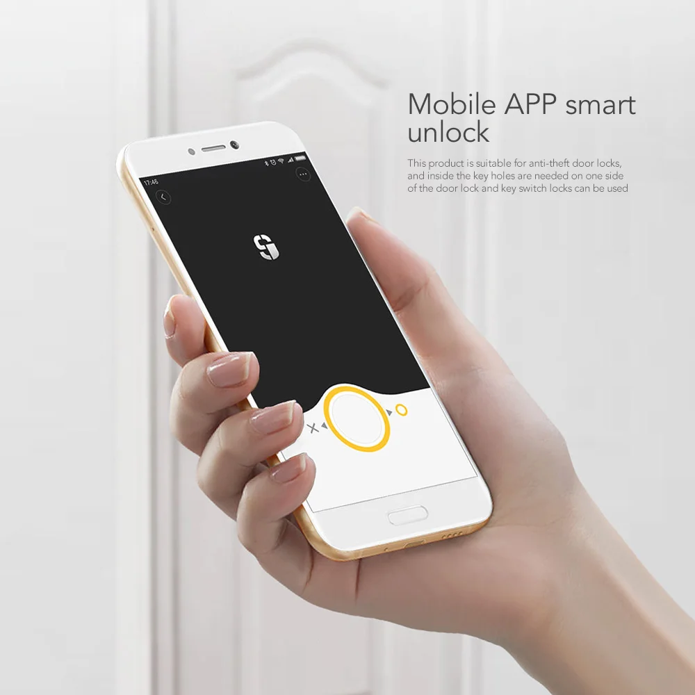 Беспроводной дверной смарт замок Sherlock S2 серебристый с поддержкой Bluetooth со