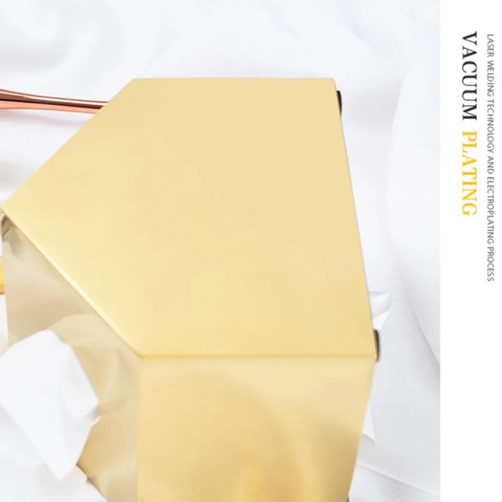 Tissue Box маленький дом-образный Золотой Tissue Box латунные цветные металлическая для бумаги чехол домашнее настольное украшение офисные украшения