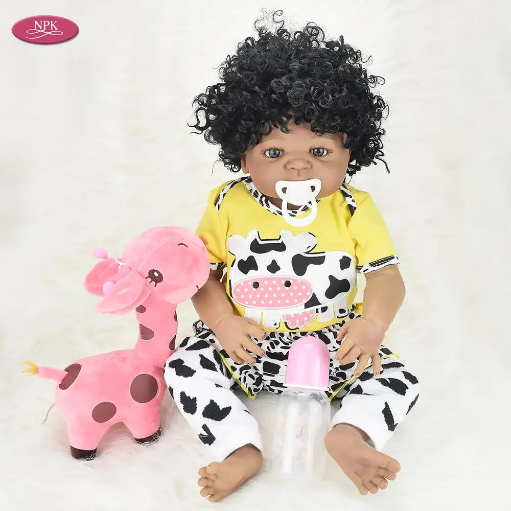 

NPK 55CM Full Silicone Reborn Baby Girl Dolls Toys For Children Gifts Lifelike Princess Reborn Toddler Fashion Doll Brinquedo