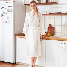 Женские пижамы, повседневная женская одежда для сна, плюс размер, женское белье, кружевной халат, ночная рубашка, ночное белье, пальто L0329