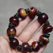 21x15 Мадагаскар натуральный декоративный узор Шелковый агатеэнергетический лечебный браслет