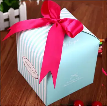 

Big Size Cube Stripe Butterfly Big Size Candy Boxes Packing Box Wedding Gift Box 20pcs 14.5*14.5*14.8CM