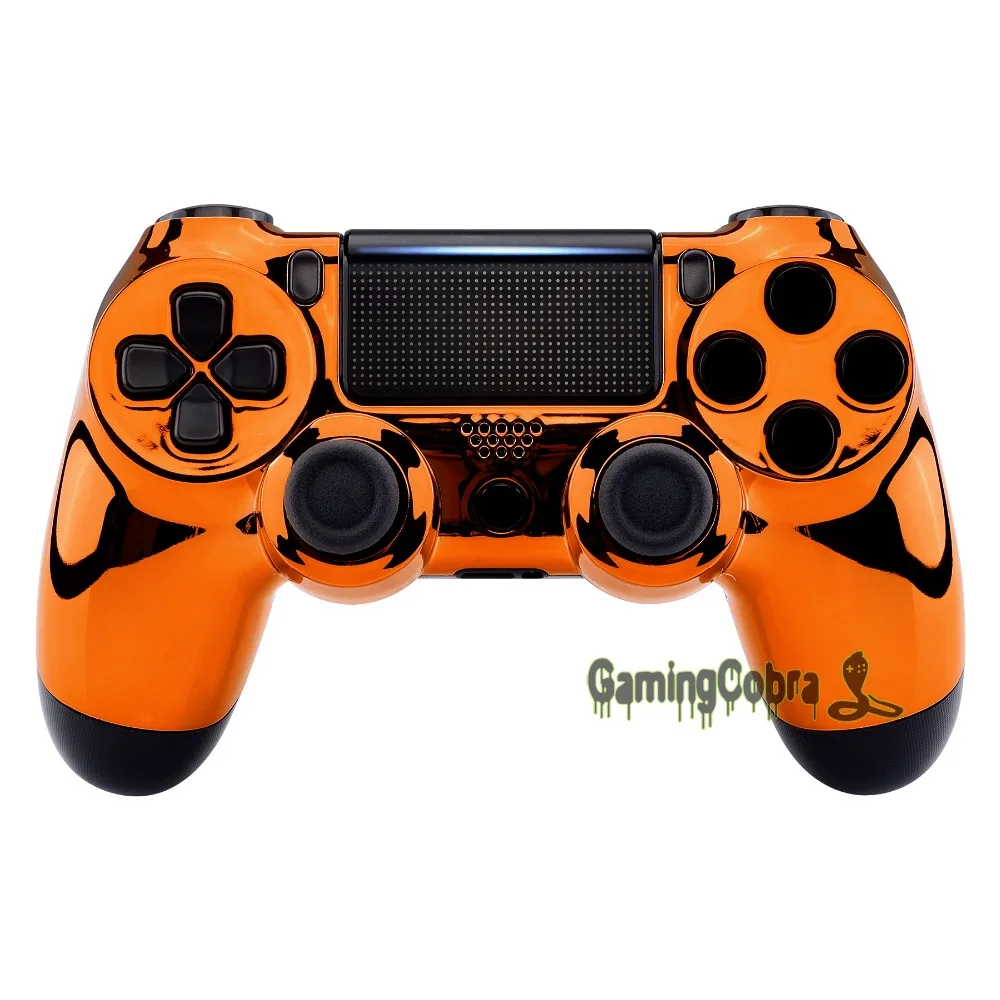 

Chrome Orange Edition Front Housing Shell Faceplate Cover for PS4 Slim PS4 Pro Controller JDM-040 JDM-050 JDM-055