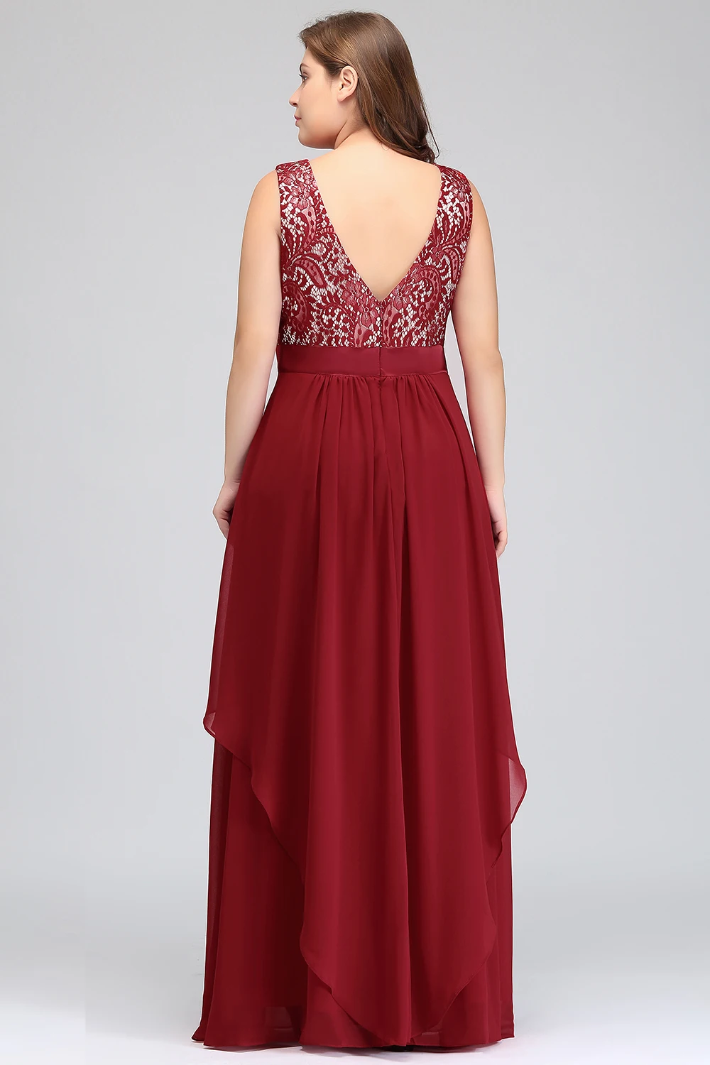 Asymmetric evening dresses long vestido de festa Burgundy Mother of the bride dresses Plus size Evening Party Prom Dress Gowns Asymmetric evening dresses long vestido de festa Burgundy Mother of the bride dresses Plus size Evening Party Prom Dress Gowns