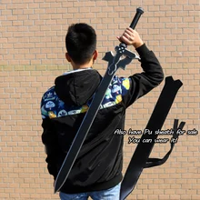 Меч онлайн Sao Kirito/Kirigaya Kazuto Elucidator/Темный пульсер/черный меч Косплей Аниме из ПУ меч SAO32