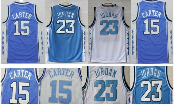 23 Michael Jordan jersey de la universidad de la universidad de Carolina del UNC 15 Vince Carter hombres azul Jerseys del baloncesto|jersey jerseys|jersey drogbajersey men AliExpress