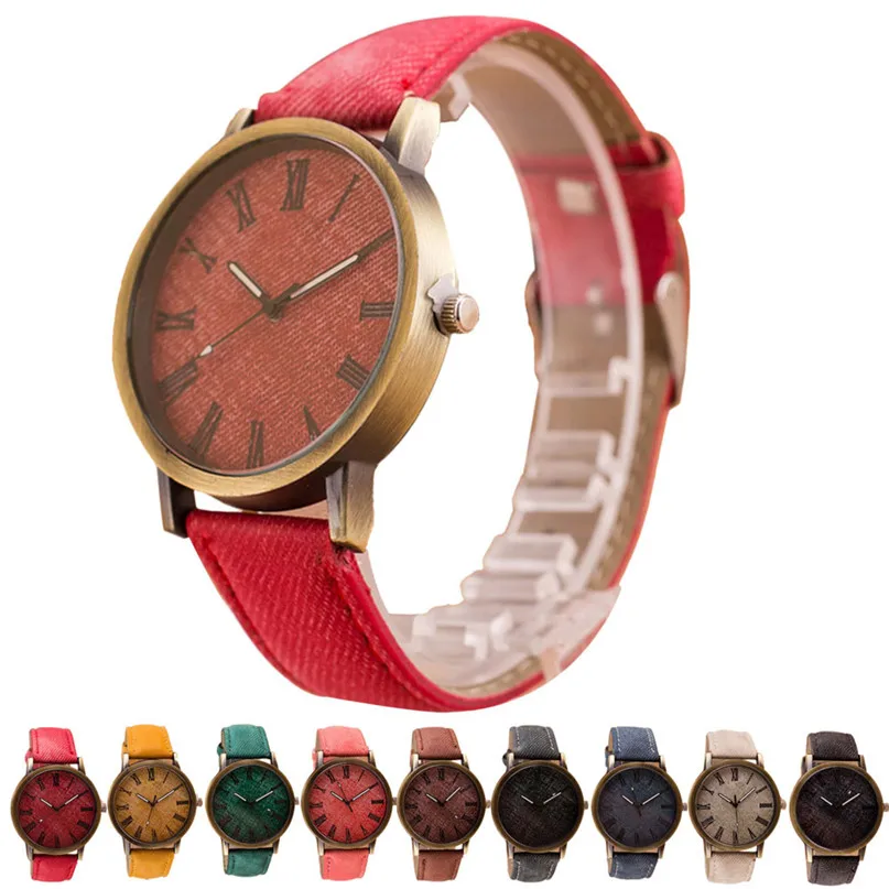 

Women's Men's Watches Retro Vogue WristWatch Cowboy Leather Band Analog Quartz Watch Hot Selling Newly Durable Popular M 2
