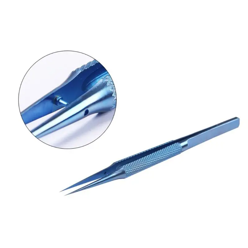 

Titanium Alloy Tweezers Professional Maintenance Tool 0.15mm Edge High Precision Fingerprint Tweezers for Cell Phone Apple Mothe