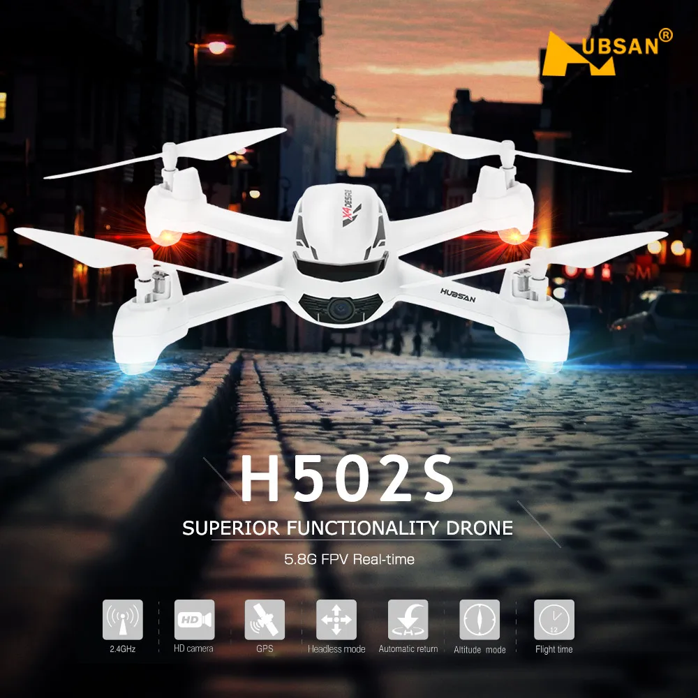 Hubsan H502S X4 FPV Дрон с HD живым видео камерой gps RC Безголовый Квадрокоптер вертолет RTF в