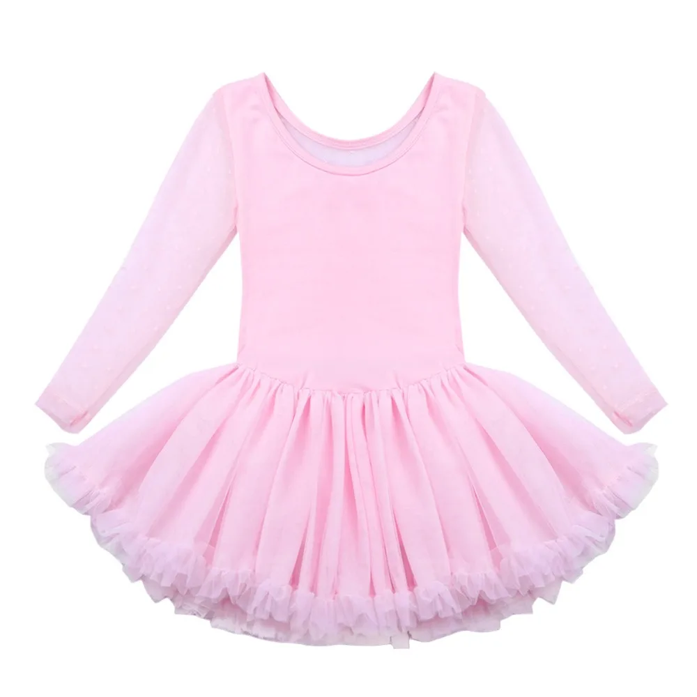 Professional Kids Girls Mesh Ballet Dance Tutu Dress Gymnastics Leotard Skirt Ballerina Costume Modern Lyrical Dancing Dresses