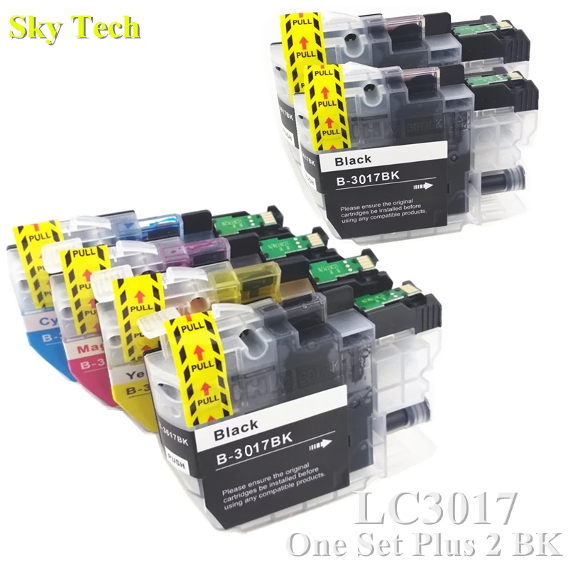 6X совместимый чернильный картридж для LC3017 XL LC-3017 Brother MFC-J5330DW MFC-J6530DW MFC-J6730DW и т. д. |