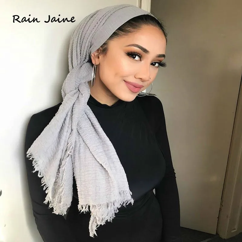 Женское хлопковое пончо Hijabs однотонное длинное пальто модные женские шарфы для
