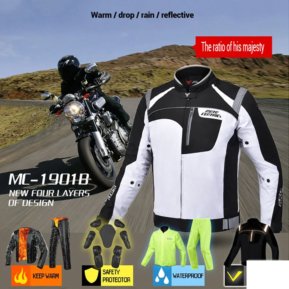 Мотоциклетная куртка, водонепроницаемая велосипедная куртка, комплекты+ штаны для езды на мотоцикле, гоночная мотоциклетная одежда, мото-бронежилет
