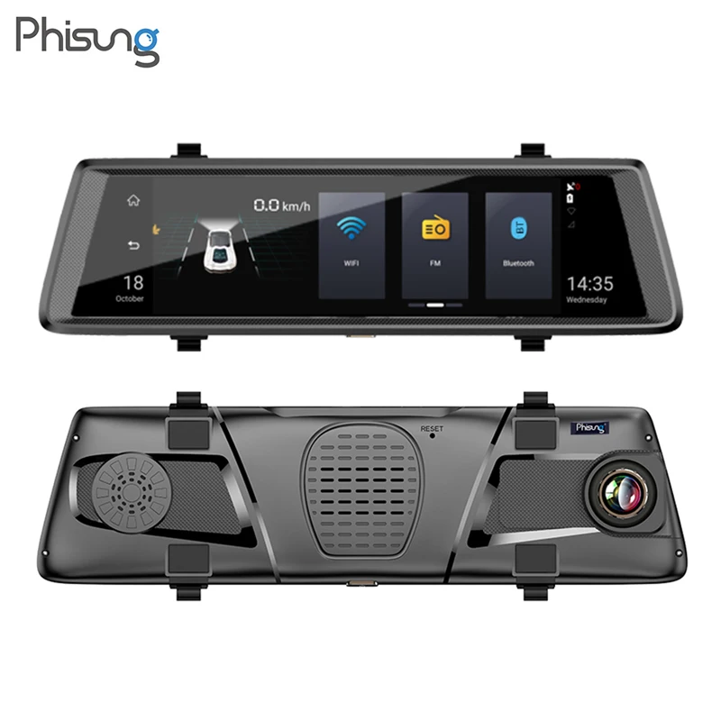 

Phisung E05 4G ADAS Car Rear View Mirror DVR Camera 10" Android Stream Media Dashcam FHD 1080P WiFi GPS Dash Cam Video Recorder