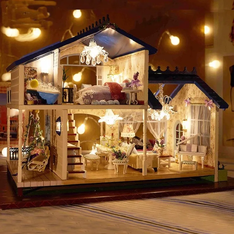 Cuterom 1:24 DIY ручной миниатюрный светодиодный светильник с активацией голоса и