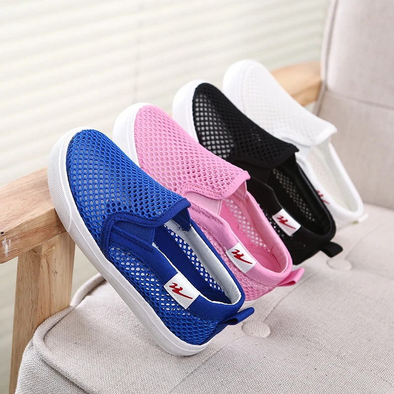 New Baby Summer Flat Shoes Air Mesh Running Casual Shoes Soft Breathable Sandals Sneaker Beach Shoes Children Cut-outs Girl Boy 