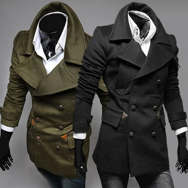 high collar peacoat