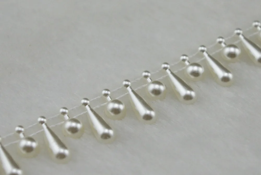 

10y 15 мм Д-р формы жемчужные стразы цвета слоновой кости цепи планки шитья ремесла костюм с аппликацией свадебное украшение LZ97