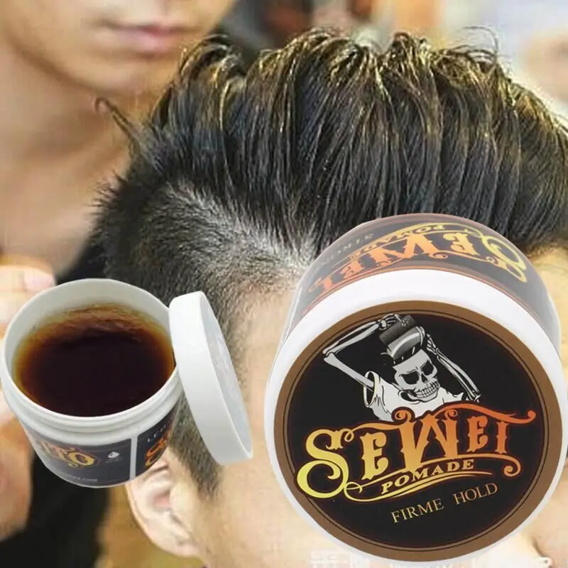 

New Hair Pomade Strong Style Restoring Pomade Hair Waxes Skeleton Cream Slicked Oil Mud Keep Men Handsome D1