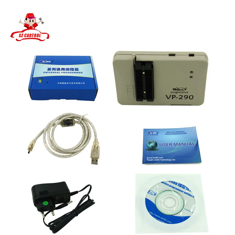 Wellon Programmer VP-290 VP290 ECU Chip Tunning VP-290 VP290 Programmer Wellon VP290 Support Multi-language