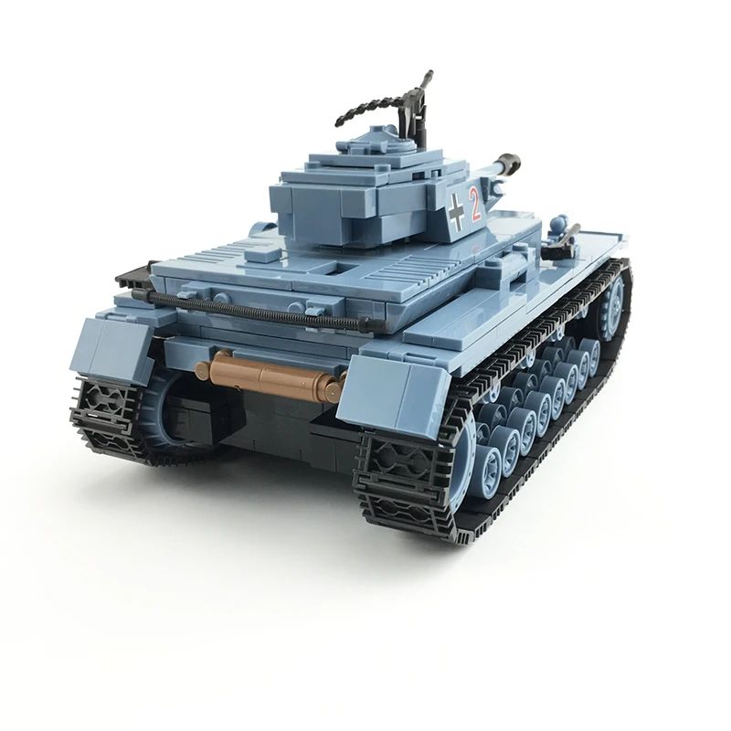  716 PCS WW2 German Technik Medium Military tank Building Blocks Military Soldier figures Weapon acc