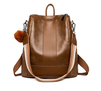 

Anti-thief Women Leather Backpack Large Capacity Girl School Bags Casual Travel Bags #395