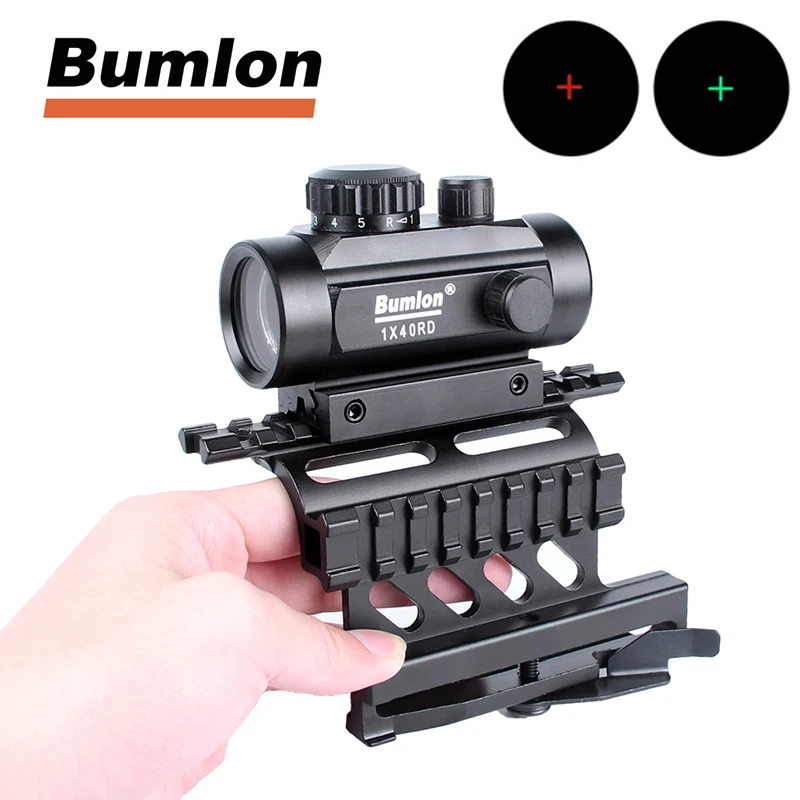Red Green Dot Sight Scope Hunting Airsoft Collimator with AK 74 Rail Side Mount Quick QD Style 20mm Detach Rail Lock Scope Mount Red Green Dot Sight Scope Hunting Airsoft Collimator with AK 74 Rail Side Mount Quick QD Style 20mm Detach Rail Lock Scope Mount