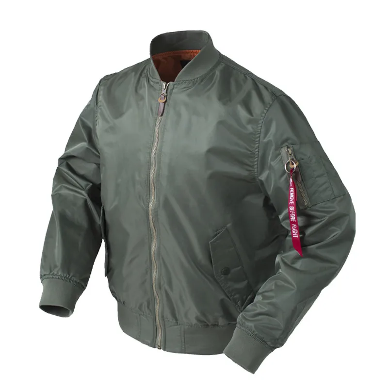 Billig 2018 wasserdichte Hohe Qualität Ma1 Armee Grün Taktische Militärische varsity Flug Windjacke Pilot Air Force Bomber Jacke für Männer