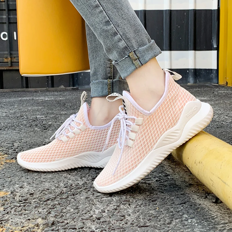 

Women sneakers 2019 new arrivals fashion women shoes pink breathable mesh casual shoes woman tenis feminino wedge sneakers