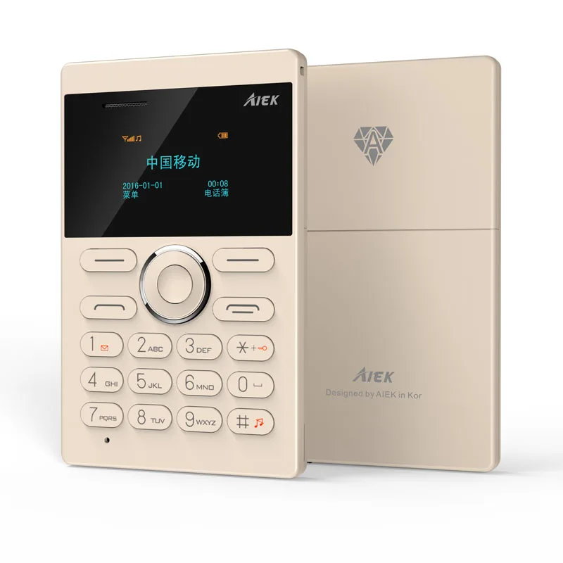 2017 Новый карточный телефон AIEK E1 сотовый мини мобильный бар телефоны | Отзывы и видеообзор
