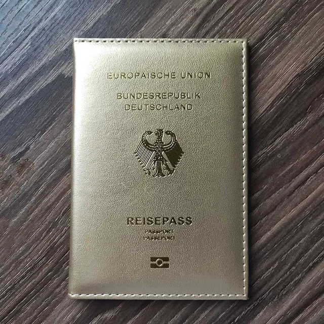 Germany Passport Cover Women Travel Wallet Passport Holder Pu Leather