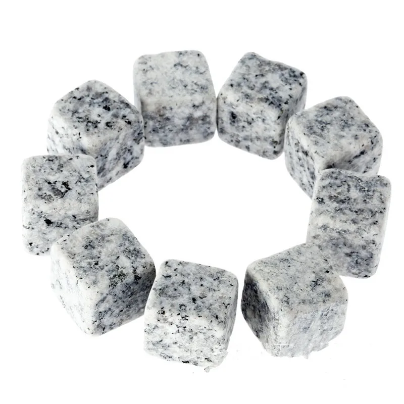 3 шт. Виски Ice Камни напитки Cooler кубики Scotch Rocks Гранит с мешком Прохладный природа Дизайн