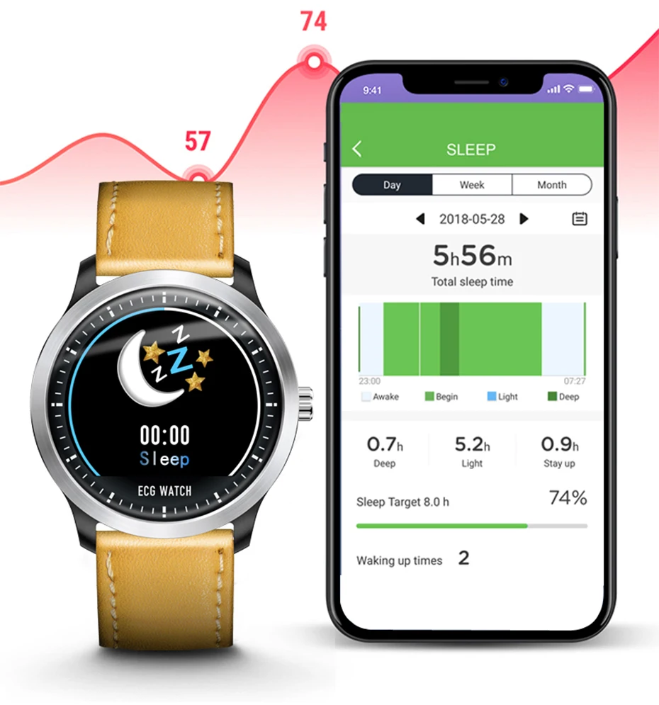N58 ECG Smartwatch Men Smart Watch support Electrocardiogram Measurement Fitness Tracker (10)