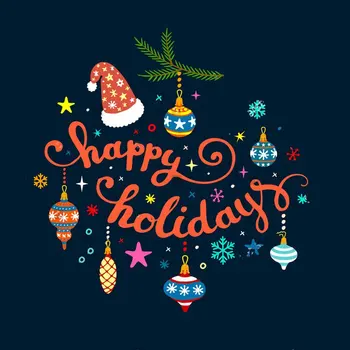 

snowflake star decorations happy holidays blue backdrop Vinyl cloth High quality Computer print christmas Backgrounds