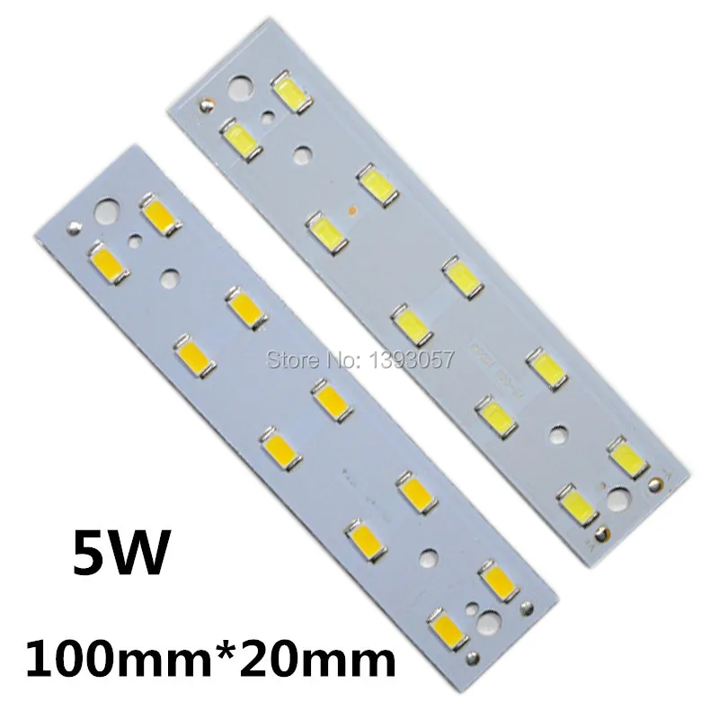 20 шт./лот 3 Вт 4 5 светодиодная 5730 SMD короткая Прямоугольная алюминиевая основа для