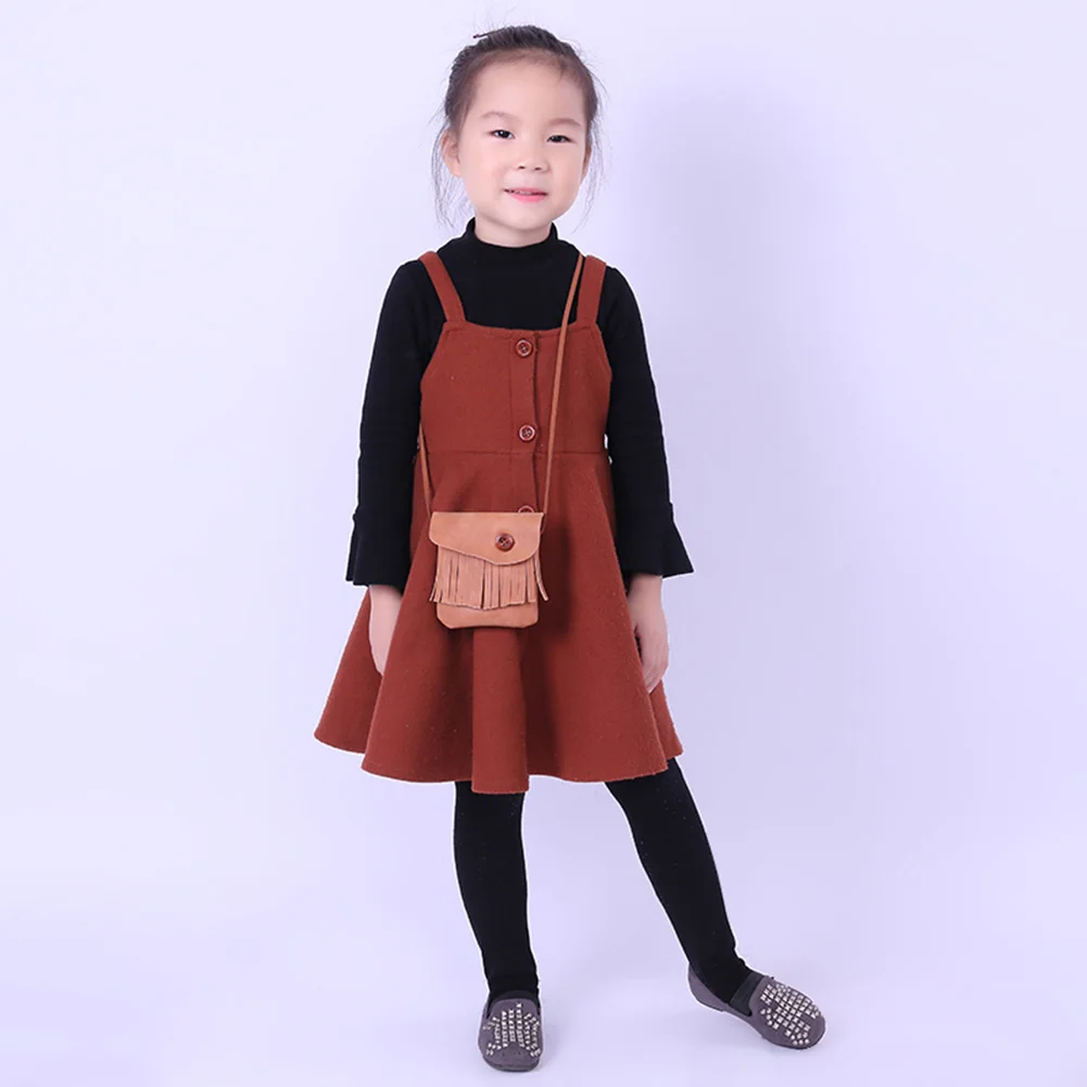 Модная корейская детская мини-сумка на плечо кисточки из ПУ искусственной кожи с пряжкой, милые детские повседневные сумки-мессенджеры для девочек, подарок для детей, Популярные