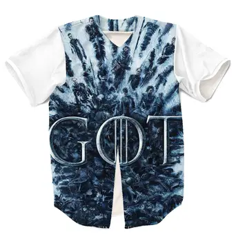 

Real USA American Size Game of Thrones 3D sublimation printing button up jersey 3XL 4XL 5XL 6XL