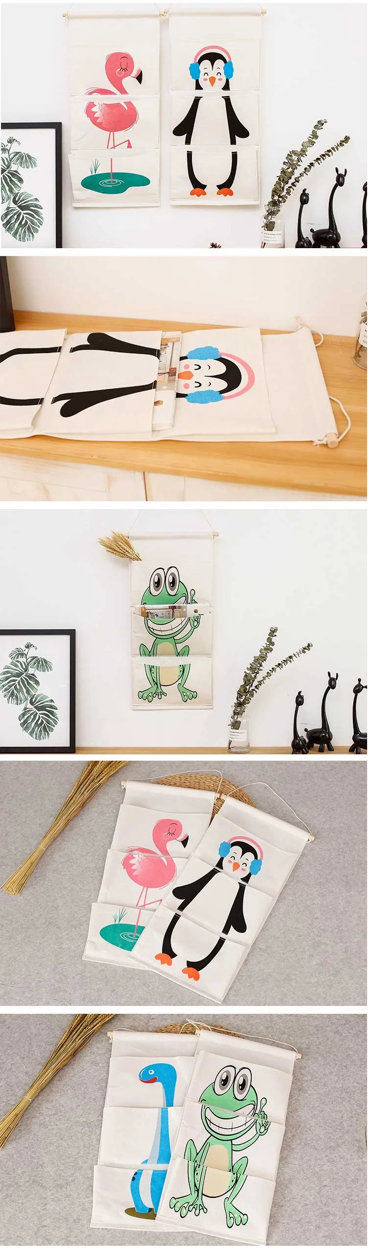 Wall Hanging Storage Bags Wall Pocket Hanging Holder Organizer Sundry Storage Pocket For Decoration Kitchen Bathroom